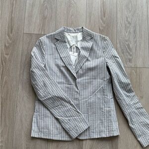 Boss Striped Blazer in White and Black